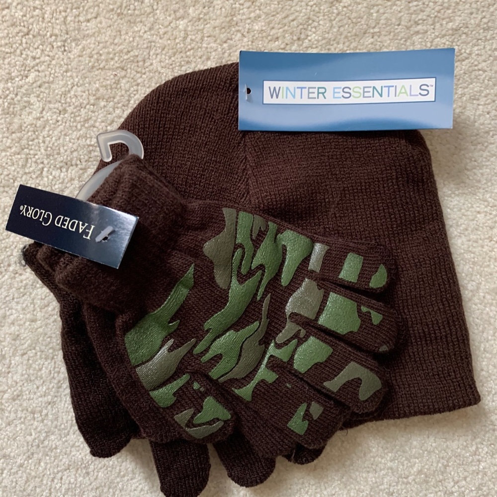 Faded Glory Beanie and Gloves